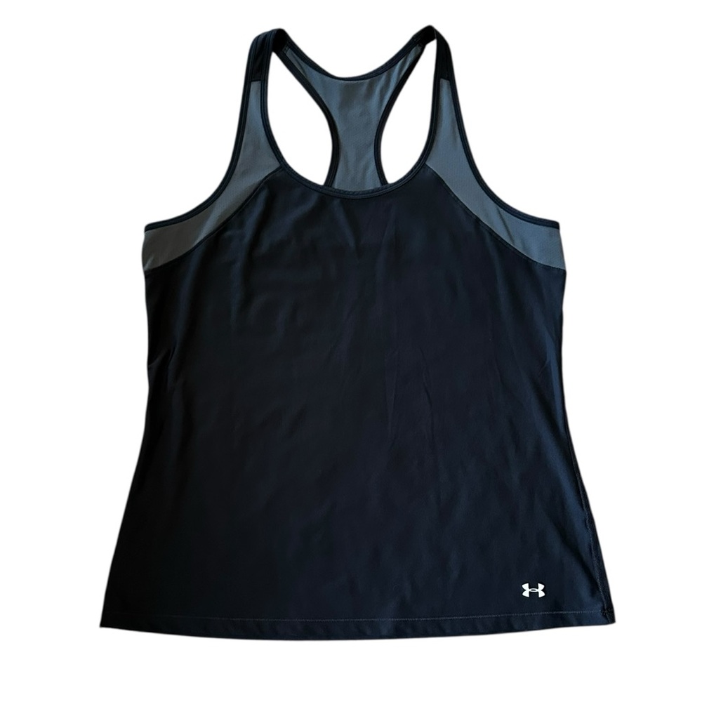 UNDER ARMOUR black & gray racerback athletic tank top size XL